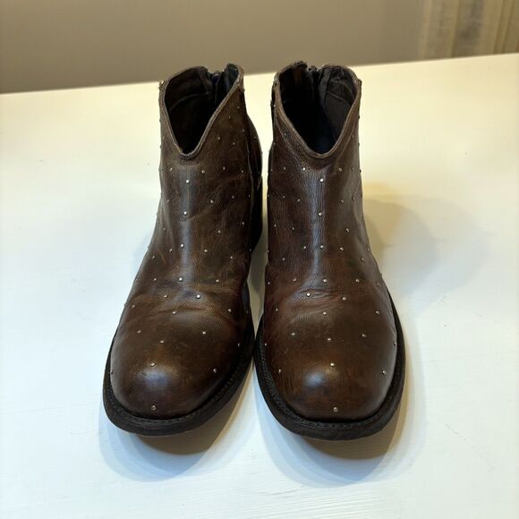 Five Worlds Cordani Women's Studded Leather Ankle Booties Back Zip Size‎ 10 B - Picture 4 of 9